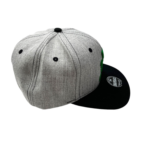 NWOT Boston Shamrock 3D Embroidered Flat Brim Hat Contrast Stitch Wool Blend - Picture 6 of 12